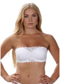 After Eden D-cup & up Damen Bandeau-BH "ANNA", AFTER EDEN D-CUP & UP, Gr. 70, weiß, Obermaterial: 84% Polyamid, 16% Elasthan, unifarben, feminin, BHs, mit zarter Spitze