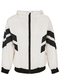 Urban Classics Mädchen Allwetterjacke "Urban Classics Damen Girls Crinkle Batwing Jacket", weiß, casual, Gr. 122, mehrfarbig, 100% Polyamid, Jacken