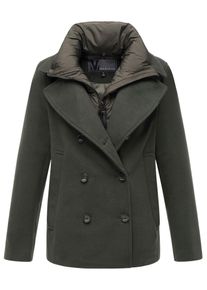 Marikoo Damen Winterjacke "Aylaraa", grün, Gr. XXXL, Obermaterial: 90% Polyacryl, 8% Viscose, 2% Elasthan, Jacken, Elegante Designer Winterjacke