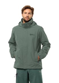 Jack Wolfskin Herren Funktionsjacke "STORMY POINT 2L JKT M", grün, sportlich, Gr. XXXL, Web, Obermaterial: 100% Polyester, Jacken, Wasserabweisend &