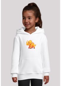 F4NT4STIC Mädchen Kapuzenpullover "Süßer Triceratops Dinosaurier", weiß, casual, Gr. 158, Obermaterial: 65% Baumwolle, 35% Polyester, Pullover,