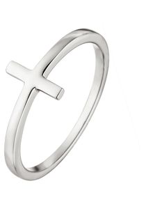 Jobo Damen Goldring "Kreuzring", 50, Weißgold 375, weiß, Weißgold 375, Fingerringe, 375 Weißgold