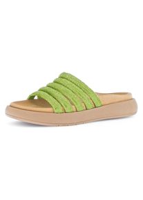 Gabor Damen Pantolette, Gr. 36, grün, Textil, modisch, Schuhe, Plateau, Sommerschuh, Schlappen mit Best Fitting-Ausstattung