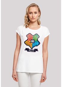 F4NT4STIC Damen T-Shirt "Harry Potter Hogwarts Junior Crest", weiß, casual, Gr. XS, Obermaterial: 100% Baumwolle, Shirts, Print