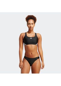 Damen Bustier-Bikini "3STREIFEN BIKINI", schwarz-weiß, sportlich, Gr. 46, adidas Performance, clean, Obermaterial: 78% Polyamid, 22% Elasthan,