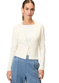 Zero Damen Strickjacke "Zero Strickjacke mit V-Ausschnitt", weiß, Basic, Gr. 44, unifarben, Strick, Obermaterial: 72% Viskose, 28% Polyester.