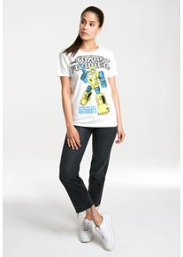 logoshirt Damen T-Shirt "Bumblebee - Autobots", weiß, casual, Gr. XL, bedruckt, 100% Baumwolle, Shirts, mit lizenzierten Originaldesign