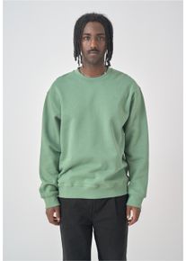 Cleptomanicx Herren Sweatshirt "Ligull Boxy", grün, casual, Gr. M, bestickt, 100% Baumwolle, Sweatshirts, mit kleiner Möwenstickerei
