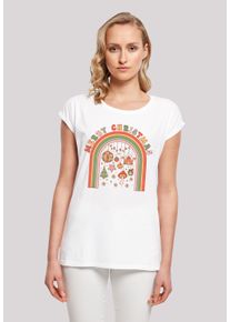 F4NT4STIC Damen T-Shirt "Merry Weihnachten Cozy Vibes", weiß, casual, Gr. XXL, Obermaterial: 100% Baumwolle, Shirts, Premium Qualität,