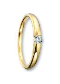 ONE ELEMENT Damen Diamantring "0.09 ct Diamant Brillant Ring aus 585 Gelbgold", 48,mit Diamant, Gelbgold 585-Diamanten, gold, Gelbgold 585,
