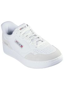 Skechers Herren Slip-On Sneaker "SPORT COURT 2.0-KONOR", Gr. 46, weiß, Leder, Veloursleder, sportlich, Schuhe, im wertigem Leder-Mix