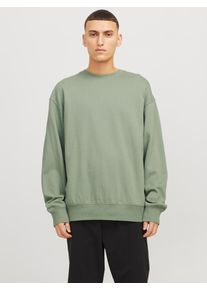 Jack & Jones JACK & JONES Herren Sweatshirt "JJECHARGE SWEAT CREW NECK NOOS", grün, modisch, Gr. XXL, unifarben, angeraute Sweatware, Obermaterial: 80% Baumwolle,