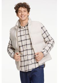 LINDBERGH Herren Steppweste, weiß, casual, Gr. M, Obermaterial: 49% Baumwolle, 41% Polyester, 10% Nylon, Westen, mit praktischen Vordertaschen