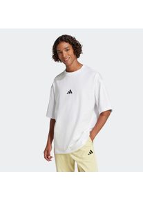 Herren T-Shirt "M FI SL T", weiß, sportlich, Gr. M, adidas Sportswear, Obermaterial: 100% Baumwolle, Shirts