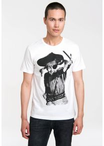 logoshirt Herren T-Shirt "Pippi Langstrumpf - Pirat", weiß, casual, Gr. L, bedruckt, 100% Baumwolle, Shirts, mit coolem Print