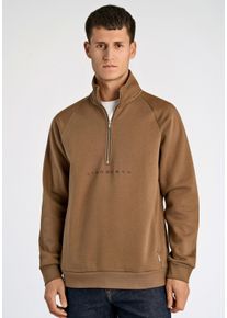 LINDBERGH Herren Sweatshirt "LINDBERGH Troyer", braun, Gr. M, Oberstoff: 70% Baumwolle, 30% Polyester, Sweatshirts
