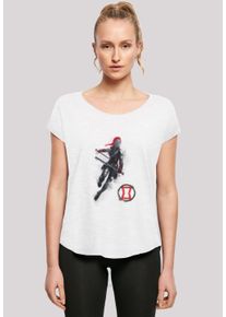 F4NT4STIC Damen T-Shirt "Marvel Avengers Endgame Painted Black Widow", weiß, casual, Gr. XXL, Obermaterial: 100% Baumwolle, Shirts, Damen,Premium