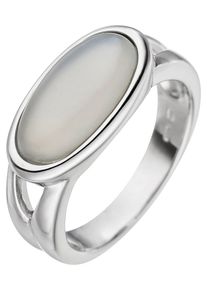 Jobo Damen Goldring, 54, Weißgold 585, weiß, Weißgold 585, Fingerringe, 585 Weißgold mit Mondstein
