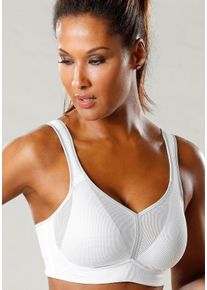 Anita active Damen Sport-BH "Air Control Delta Pad", Gr. 75, weiß, Netz, Frottee, Obermaterial: 49% Polyamid, 39% Polyester, 12% Elasthan, matt,