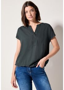 Cecil Damen Shirtbluseslate khaki, casual, Gr. S, unifarben, Stoff, 100% Viskose, Blusen, aus softer Viskose