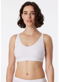 Schiesser Damen Soft-BH ""Classic Seamless"", Gr. XXXL, weiß, Microtouch, Obermaterial: 93% Polyamid, 7% Elasthan, casual, BHs, mit herausnehmbaren