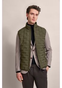 Bugatti Herren Steppweste, grün, casual, Gr. XXL, unifarben, Web, Obermaterial: 100% Polyester, Westen, mit Stehkragen und Reißverschluss