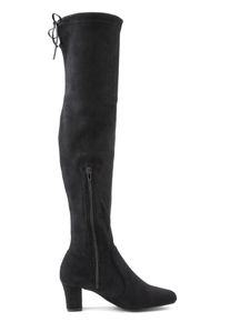 Lascana Damen Overkneestiefel, Gr. 36, schwarz, Obermaterial: 100% Textilmaterial. Futter: 100% Textilmaterial. Decksohle: 100% Lederimitat.