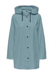 Only Damen Funktionsmantel "ONLTRINA RAINCOAT OTW ZL", blau, modisch, Gr. S, unifarben, Web, Obermaterial: 100% Polyester, Mäntel