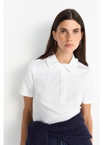 RICHROYAL Damen T-Shirt, weiß, casual, Gr. M, unifarben, Single Jersey, Obermaterial: 100% Baumwolle, Shirts, Mit Rundhalsausschnitt