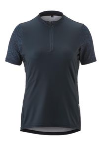 Gonso Damen Radtrikot "Adventure Jersey Halfzip W", blau, Gr. 44, 88% Polyester (recycelt), 12% Elasthan, Trikots, Damen Fahrradtrikot kurzarm,
