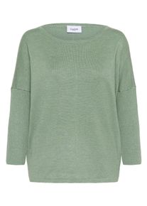 Saint Tropez Damen Rundhalspullover "A2561, MilaSZ R-Neck", grün, modisch, Gr. XXL, meliert, Feinstrick, Obermaterial: 80% Viskose, 20% Polyacryl,