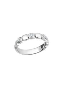 Vivance Damen Fingerring "925 Sterling Silber rhodiniert Zirkonia", 052 (16,6), Silber 925 (Sterlingsilber), weiß, Silber 925 (Sterlingsilber),