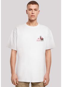 F4NT4STIC Herren T-Shirt "Christmas Deer", weiß, casual, Gr. XS, Obermaterial: 100% Baumwolle, Shirts, Premium Qualität, Rock-Musik, Band