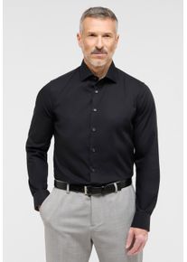 Eterna Herren Langarmhemd "SLIM FIT", schwarz, Gr. 42, Popeline, 100% Baumwolle, Hemden, NON IRON (bügelfrei)