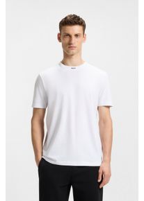 BOSS Green Herren T-Shirt "Tee Rib", weiß, casual, Gr. XXL, unifarben, Single Jersey, Obermaterial: 95% Baumwolle, 5% Elasthan, Shirts, mit Logo am