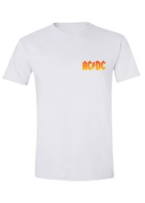 F4NT4STIC Herren T-Shirt "AC/DC Fire Logo Unisex T-Shirt", weiß, casual, Gr. M, Obermaterial: 100% Baumwolle, Shirts, Bandshirt, Merchandise, ACDC