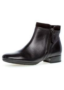 Gabor Damen Stiefelette "Pisa", Gr. 42, schwarz, Glattleder, Ziegenveloursleder, unifarben, klassisch, Schuhe, Blockabsatz, Businessschuh,