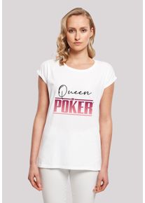 F4NT4STIC Damen T-Shirt "Queen of Poker", weiß, casual, Gr. XXXL, Obermaterial: 100% Baumwolle, Shirts, Print