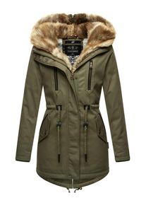 Navahoo Damen Winterjacke "Diamond", grün, Gr. L, Obermaterial: 100% Baumwolle; Innenmaterial: 100% Polyester; Kunstfell: 100% Polyacryl, Jacken,