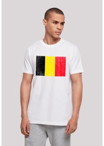 F4NT4STIC Herren T-Shirt "Belgien Flagge Belgium", weiß, casual, Gr. XXL, Obermaterial: 100% Baumwolle, Shirts, Print