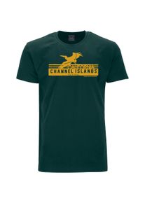 Herren T-Shirt "CHANNEL ISLANDS", grün, casual, Gr. XXL, Ahorn Sportswear, 100% Baumwolle, Shirts, mit tollem Frontprint
