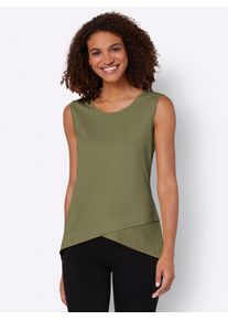 Casual Looks Damen Shirttop, grün, Gr. 40, unifarben, 50% Baumwolle, 50% Modal, Tops
