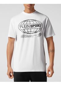 Plein Sport Herren T-Shirt "Global Express Edition", weiß, Gr. XL, Obermaterial: 100% Baumwolle, Shirts