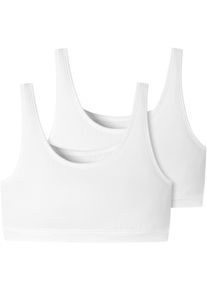 Schiesser Damen Bustier ""95/5"", Gr. 36, weiß, Single Jersey, Obermaterial: 95% Baumwolle, 5% Elasthan, unifarben, casual, BHs, mit elastischem