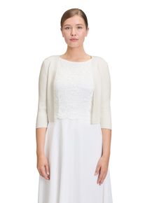Vera Mont Damen Strickjacke "Vera Mont Strickbolero langarm", weiß, feminin, Gr. XL, Strick, Obermaterial: 62% Viskose, 34% Polyamid, 4% Elasthan.,