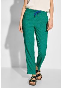 Cecil Damen Jogger Pants, grün, casual, Gr. XL, bedruckt, Stoff, 100% Viskose, Hosen, Middle Waist