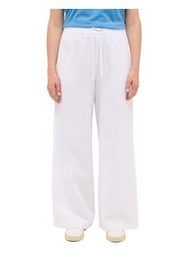 Mustang Damen 5-Pocket-Hose "Damen Style Tuscaloosa", weiß, casual, Gr. 40, unifarben, 75% Baumwolle, 25% Leinen, Hosen
