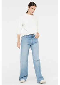 Damen Rundhalsshirt, weiß, casual, Gr. XXXL, SENSES.THE LABEL, Strukturmuster, Material: 96% Baumwolle, 4% Elasthan, Shirts, mit Baumwolle
