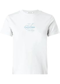 Damen T-Shirt "SS CLASSIC FIT TEE", weiß, feminin, Gr. XS, Calvin Klein Jeans, unifarben, Single Jersey, Obermaterial: 100% Baumwolle, Shirts, Mit