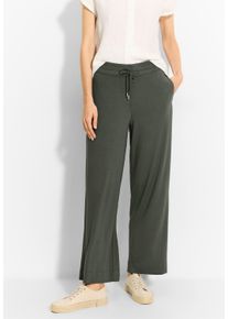 Cecil Damen Stoffhose, grün, casual, Gr. XL, unifarben, Stoff, 95% Viskose, 5% Elasthan, Hosen, High Waist